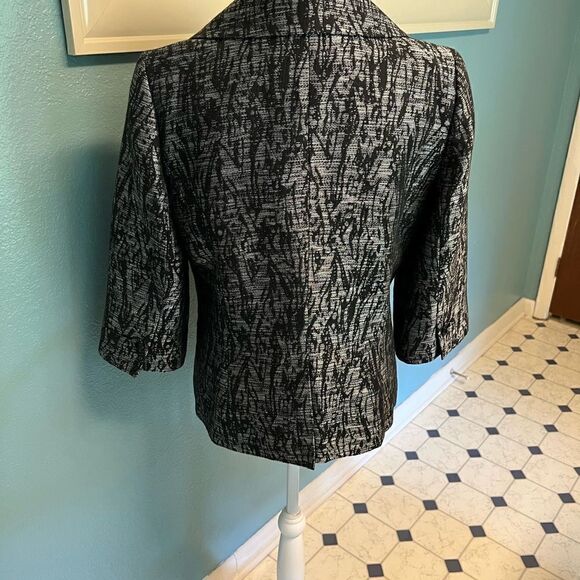 Vintage Classiques Entier Atelier Black and Silver 3/4 length sleeve Blazer - Picture 5 of 8